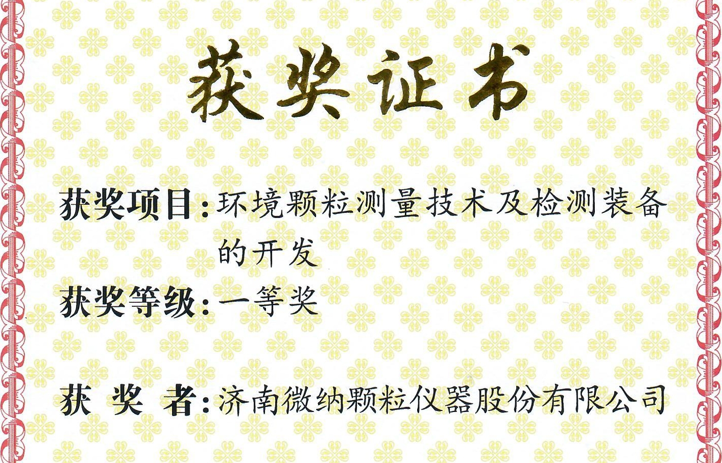 Premio al progreso en ciencia y tecnolog&iacute;a empresarial de China（1）